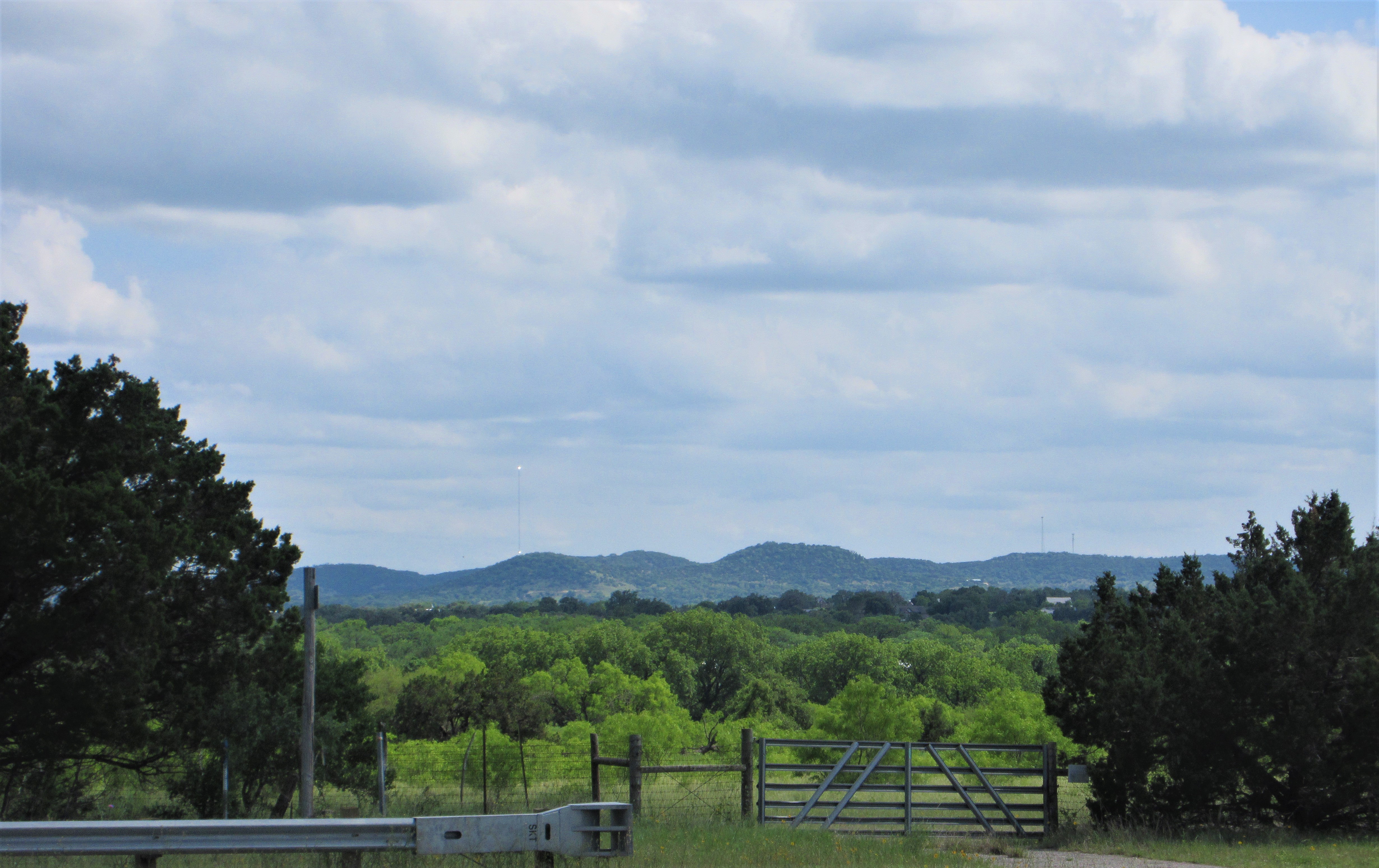 texas hill country gate and view